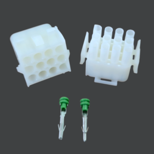 KIT CONECTOR AMP MACHO E FEMA 1-480708-0  DE 12 VIAS, COM TERMINAIS