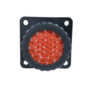 CONECTOR MACHO COM FLANGE ITT 31 VIAS 192900-0055, COM TERMINAIS