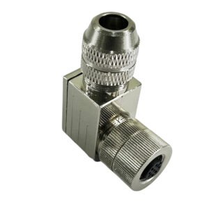CONECTOR M12 METAL MONTAVEL ANGULAR FEMEA, 4 PINOS, 24V