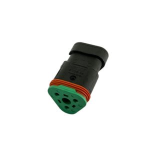 CONECTOR DT06-3S-EP06 DEUSTCH 3 PINOS, FEMEA, AUTOMOTIVO, 24V, COM SELO DE BORRACHA