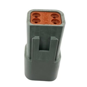 CONECTOR DT04-4P DEUSTCH 4 PINOS, MACHO, AUTOMOTIVO, 24V, COM SELO DE BORRACHA