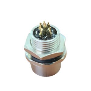 SOQUETE DE CONECTOR M12  MACHO, 5 VIAS SOLDAVEL FRONTAL, 24V