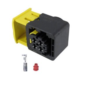 CONECTOR FEMEA AMP MCP 4 VIAS 1-1418390-1, COM TERMINAIS E SELO